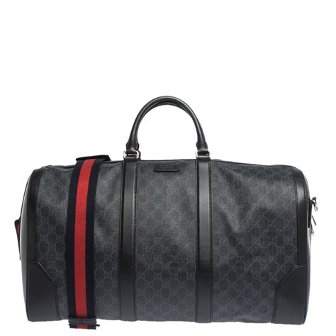 gucci replica purses black leather|genuine gucci duffle bags.